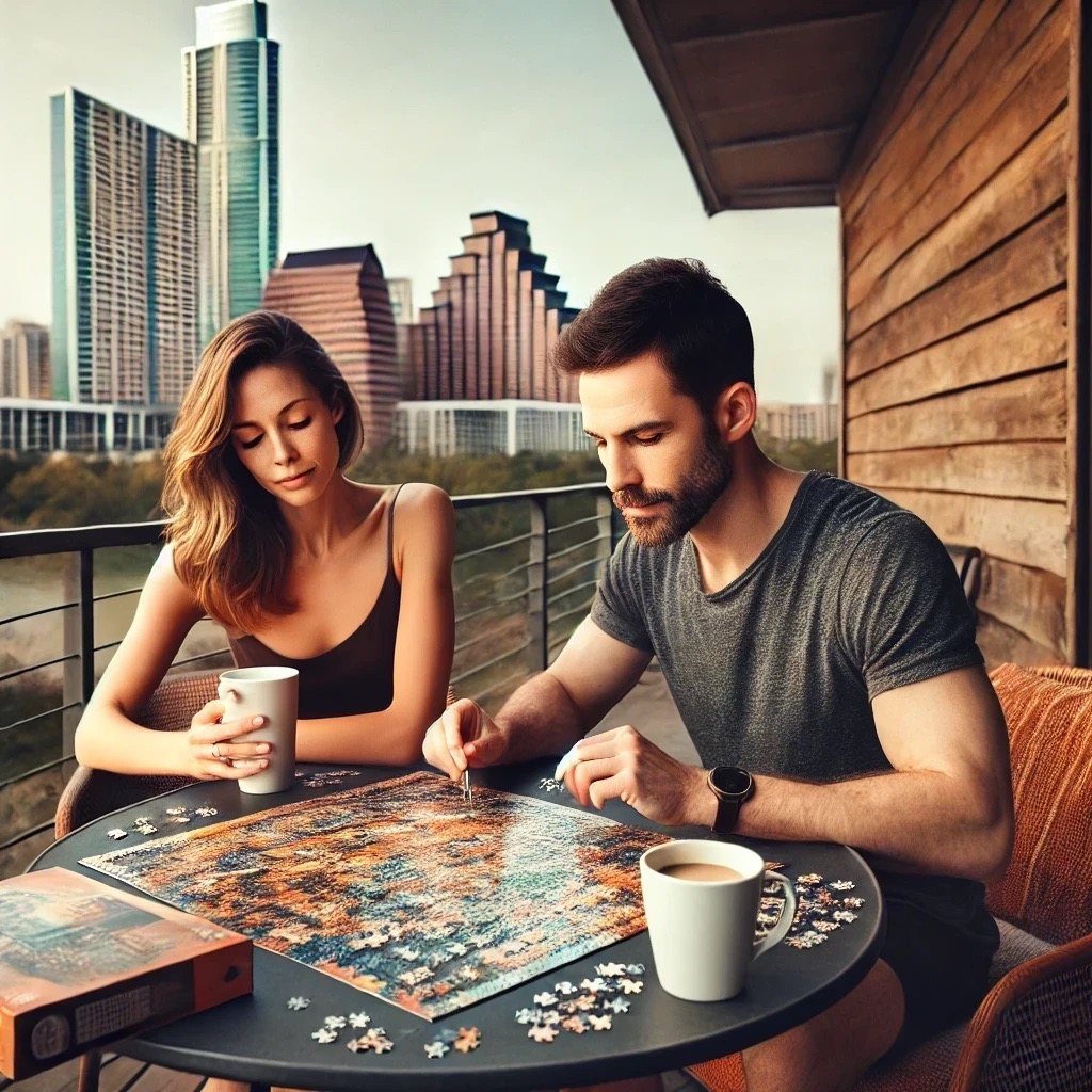 The Austin Puzzle Exchange founders